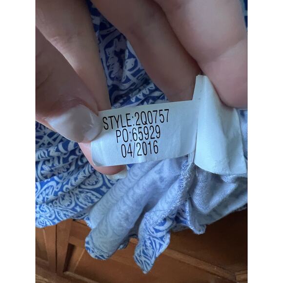 Vineyard Vines Women's Jersey Knit Geometric Knee Length Dress Blue/White SZ XS - Picture 4 of 10